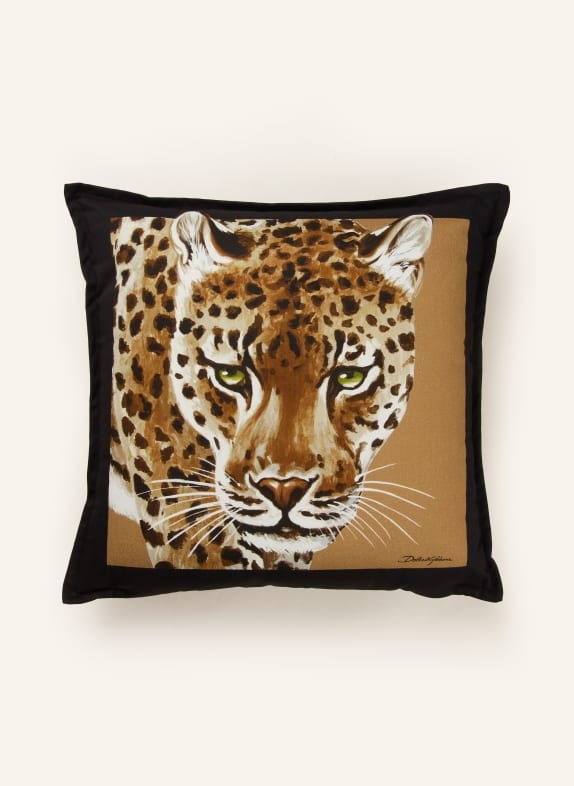 DOLCE & GABBANA CASA Decorative cushion LIGHT BROWN/ BLACK/ WHITE