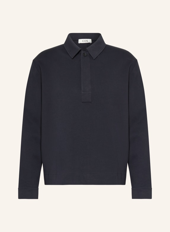 COS Jersey-Poloshirt Relaxed Fit DUNKELBLAU