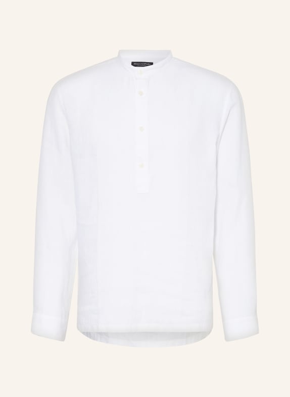 Marc O'Polo Linen shirt regular fit with stand-up collar WHITE