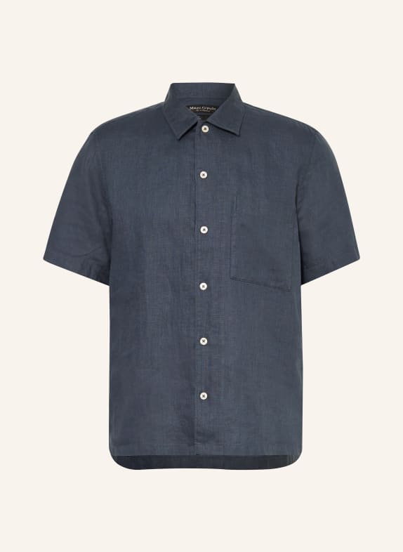 Marc O'Polo Short sleeve shirt regular fit made of linen DARK BLUE
