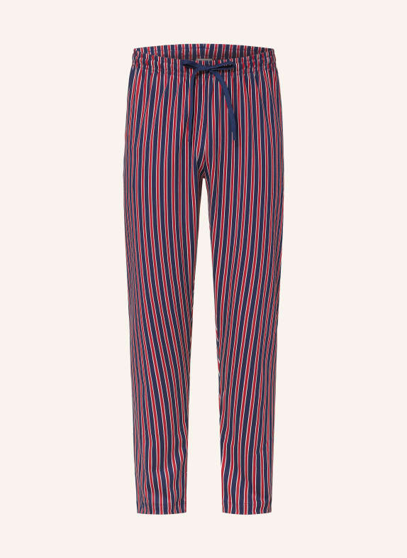 mey Schlafhose Serie GRAPHIC STRIPES DUNKELBLAU/ ROT/ WEISS