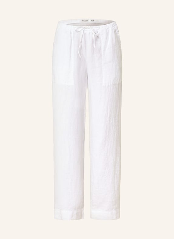 Marc O'Polo Linen pants in jogger style WHITE