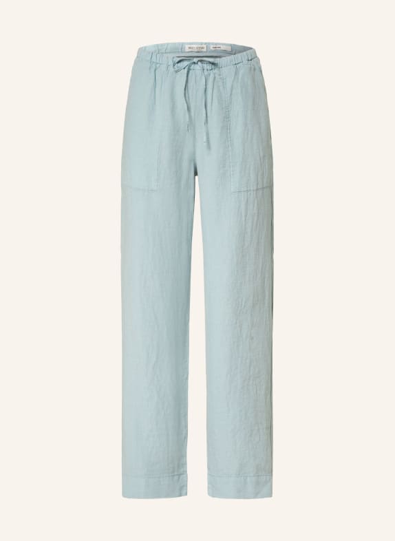 Marc O'Polo Linen pants in jogger style BLUE