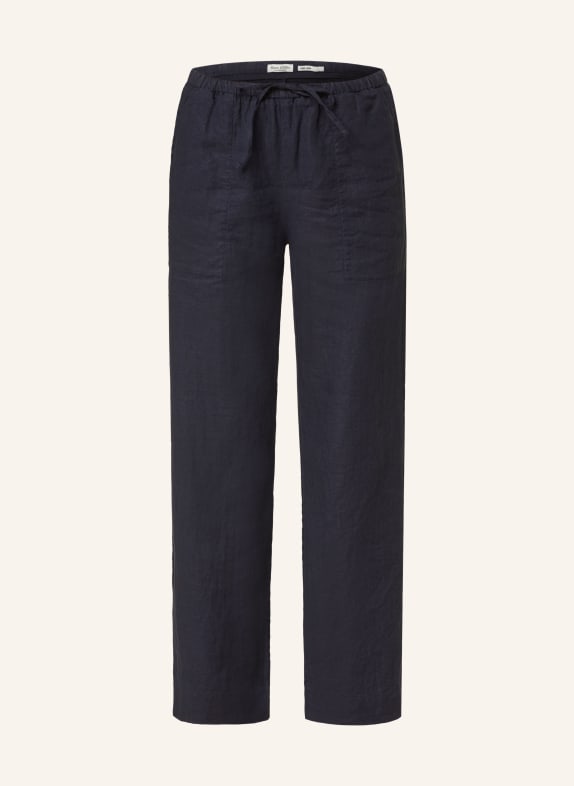 Marc O'Polo Linen pants in jogger style DARK BLUE