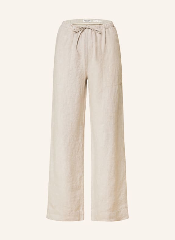 Marc O'Polo Linen pants in jogger style BEIGE