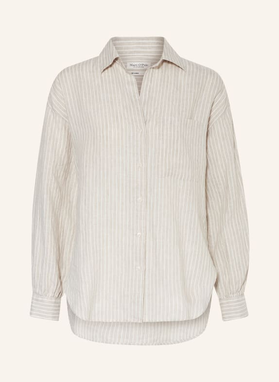 Marc O'Polo Shirt blouse made of linen BEIGE/ ECRU