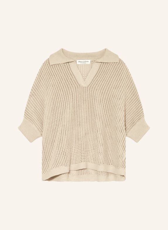 Marc O'Polo Knitted polo shirt BEIGE