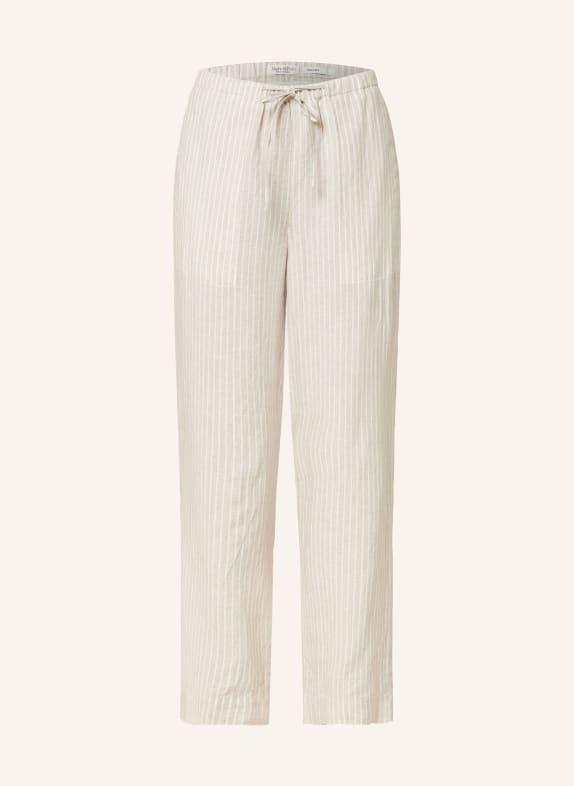 Marc O'Polo Linen trousers BEIGE/ ECRU