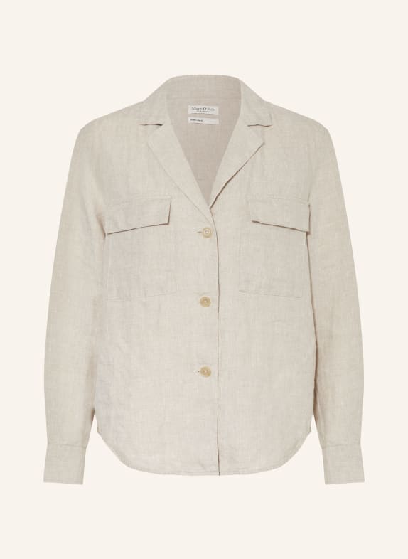Marc O'Polo Shirt blouse made of linen BEIGE