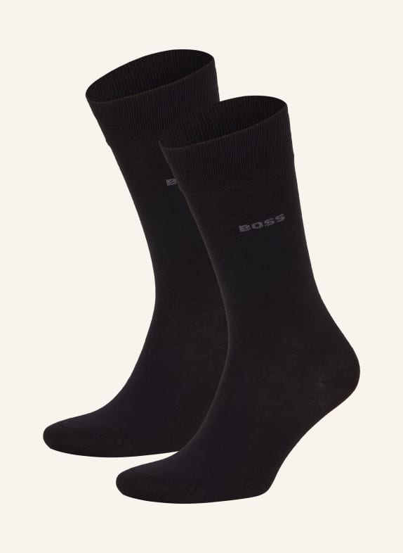 BOSS 2-pack socks 001 BLACK