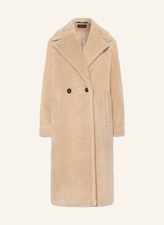 comma Kunstfell-Mantel BEIGE