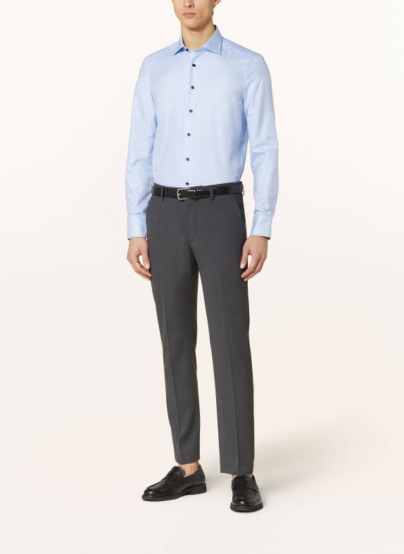 Stenströms Overhemd Slimline Fit LICHTBLAUW / WIT