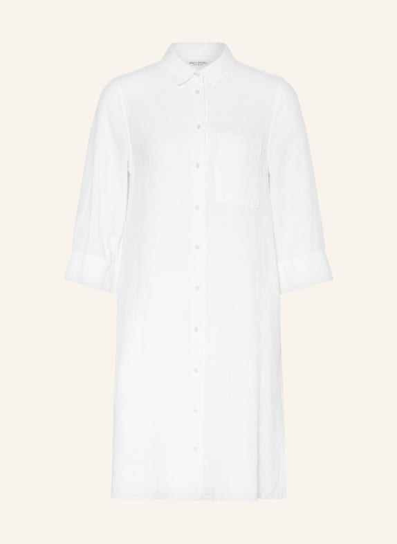 Marc O'Polo Linen dress with 3/4 sleeves WHITE