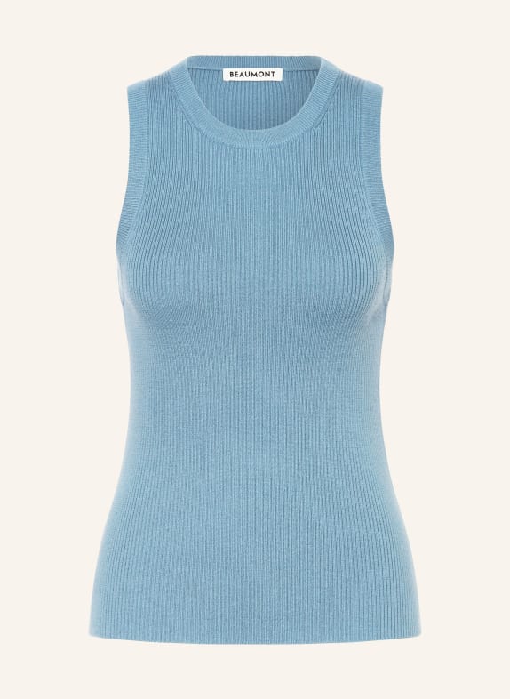 BEAUMONT Strickshirt ADAM BLAUGRAU