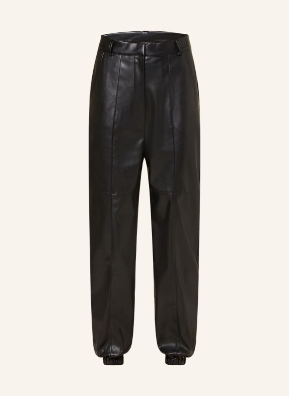 OH APRIL Trousers LONA in leather look BLACK