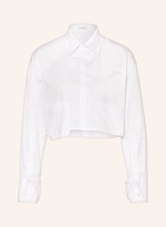 OH APRIL Cropped shirt blouse ARIA WHITE
