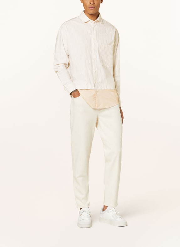 OLYMP Skjorte med afslappet pasform BEIGE / CREME