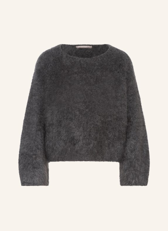 (THE MERCER) N.Y. Cropped sweater made of cashmere DARK GRAY