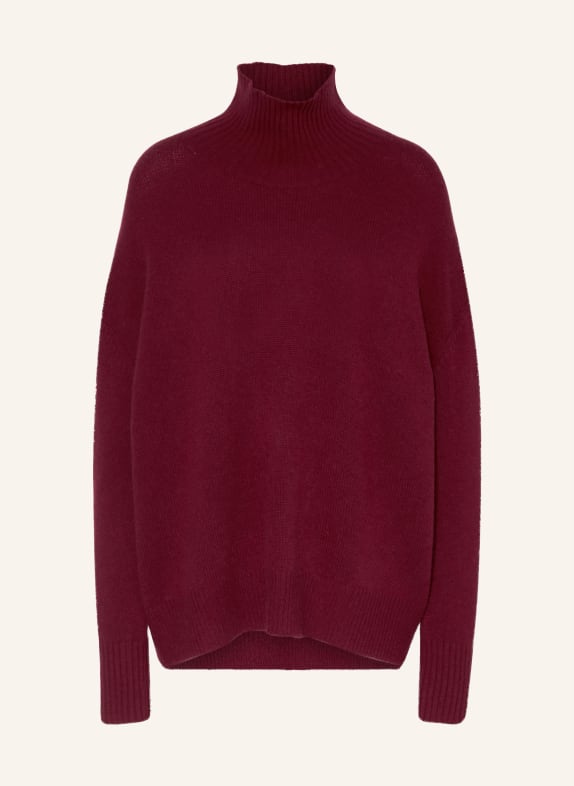 (THE MERCER) N.Y. Oversized turtleneck sweater made of cashmere DARK RED