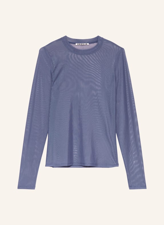 VANILIA Long sleeve shirt in mesh BLUE GRAY