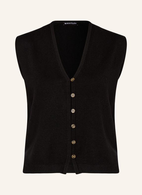 WHISTLES Knit vest BAILEY BLACK