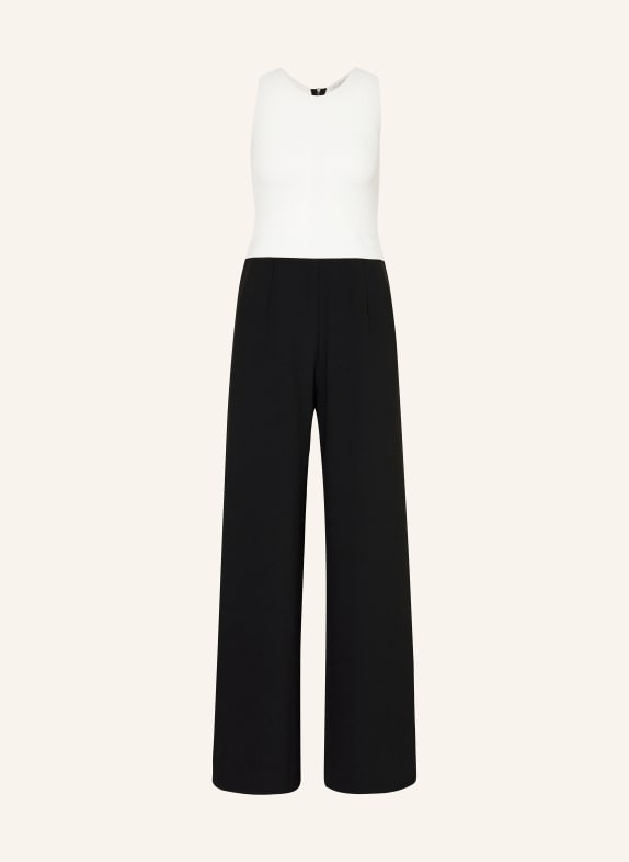 TED BAKER Jumpsuit TOVELI in a material mix WHITE/ BLACK