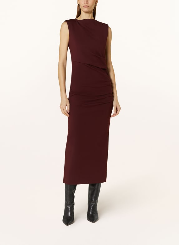 DOROTHEE SCHUMACHER Sheath dress EMOTIONAL ESSENCE with cut-out DARK RED