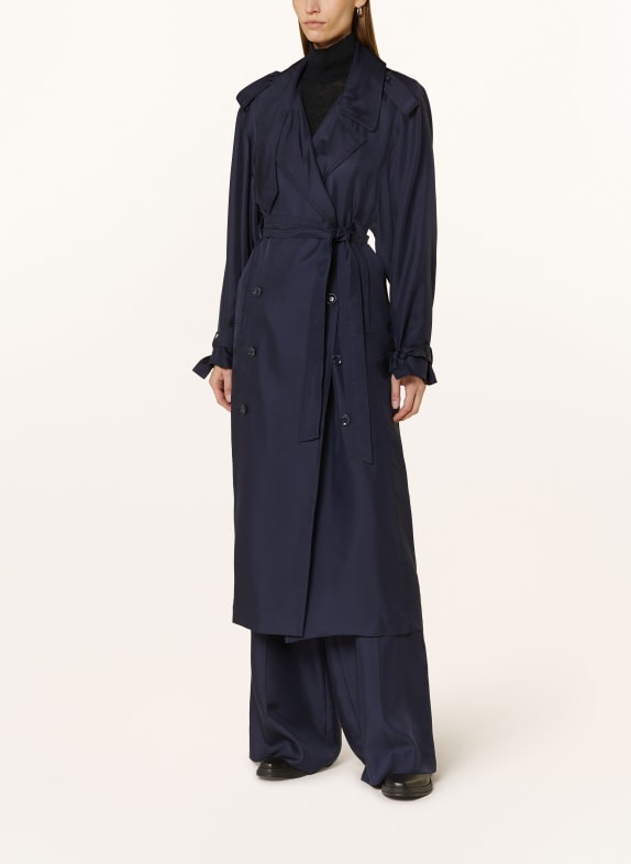 DOROTHEE SCHUMACHER Trenchcoat TRENCH IT UP III aus Seide DUNKELBLAU