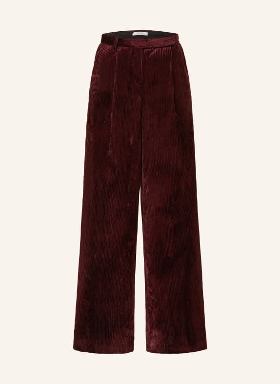 DOROTHEE SCHUMACHER Corduroy trousers MODERN STRUCTURE DARK RED