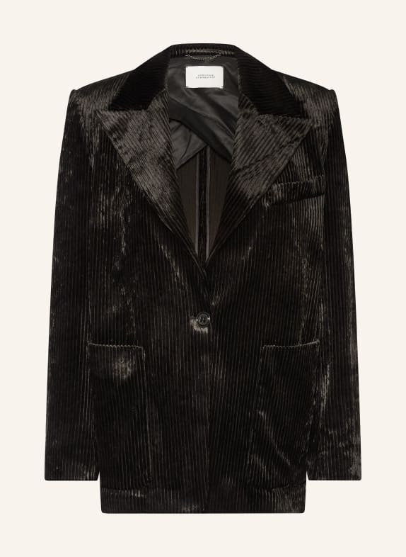 DOROTHEE SCHUMACHER Long blazer MODERN STRUCTURE in corduroy BLACK