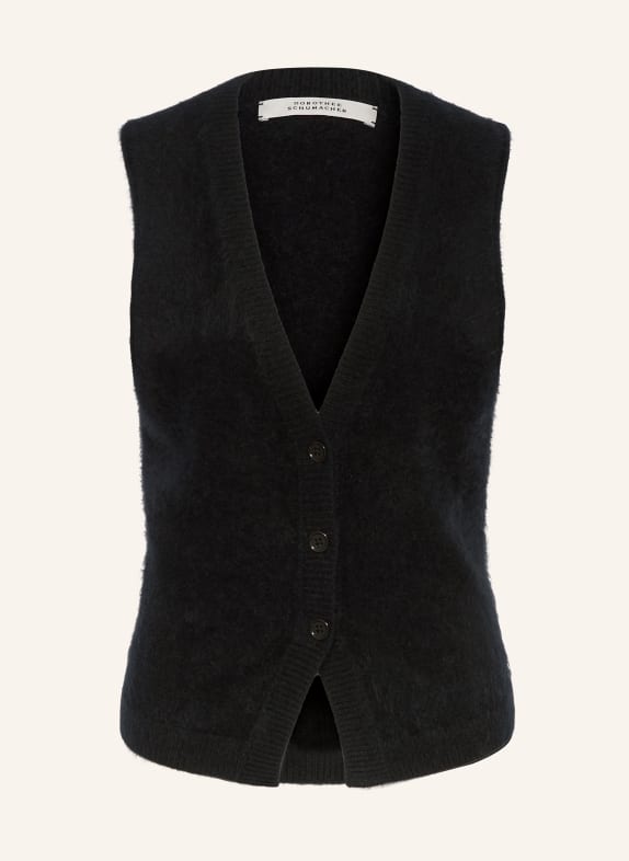 DOROTHEE SCHUMACHER Strickweste FLUFFY LUXURY aus Cashmere SCHWARZ