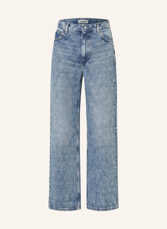 SANDRO Jeans mit Schmucksteinen 4785 BLUE JEAN