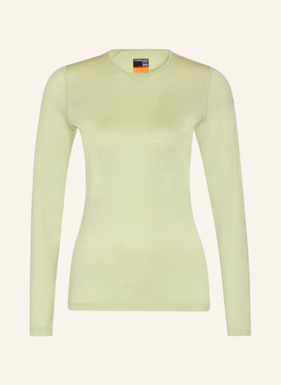 icebreaker Functional shirts 200 OASIS in merino wool LIGHT GREEN