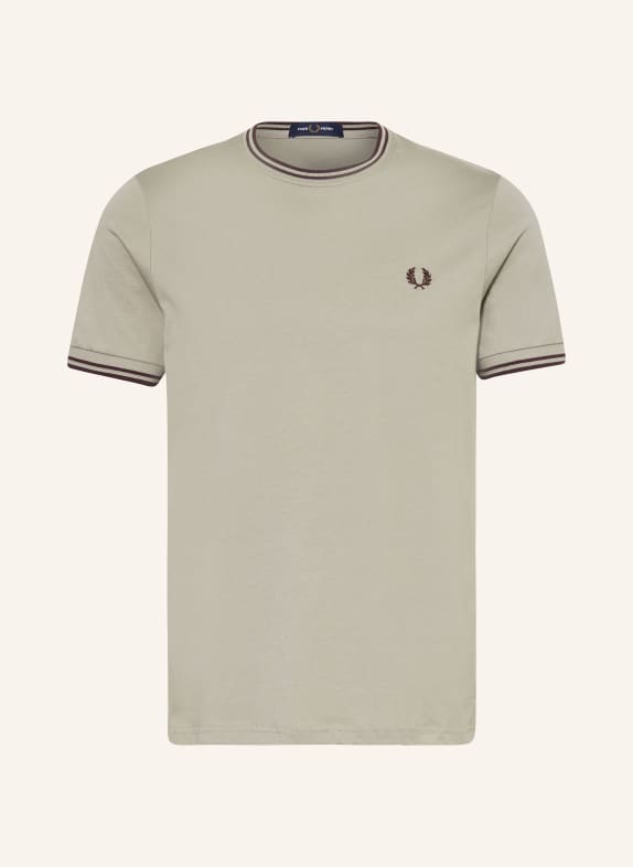 FRED PERRY T-shirt M1588 JASNOCZARY