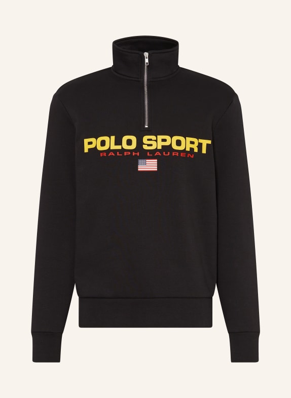 POLO SPORT Sweatshirt fabric half-zip sweater BLACK