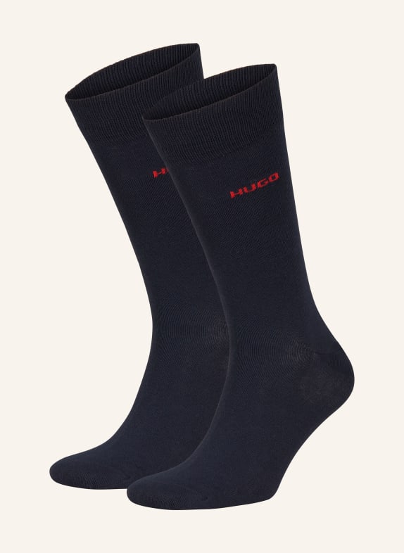 HUGO Ponožky, 2 páry v balení 401 DARK BLUE