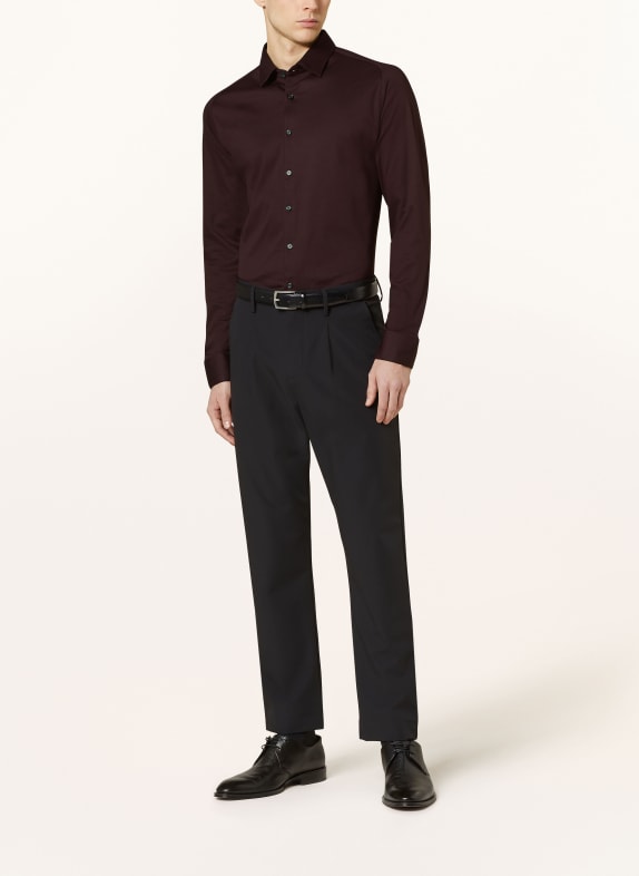 DESOTO Jerseyhemd Slim Fit DUNKELROT