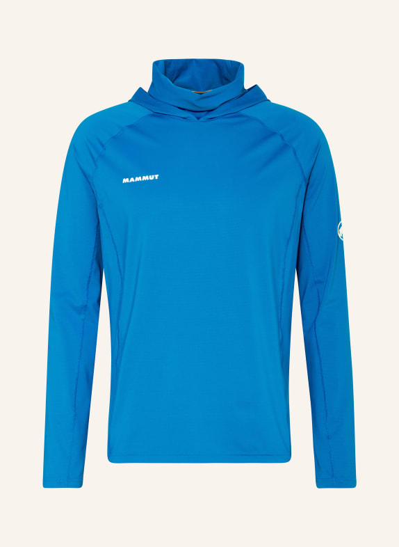 MAMMUT Long sleeve shirt SELUN with UV protection 50+ NEON BLUE