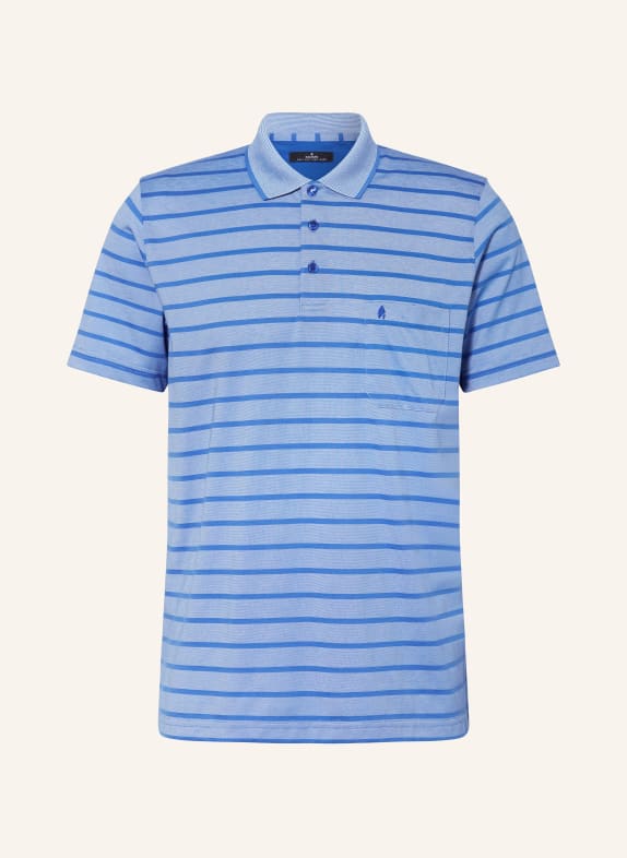 RAGMAN Jersey polo shirt BLUE/ LIGHT BLUE