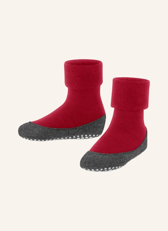 FALKE Protiskluzové ponožky COSYSHOE z merino vlny 8074 RED PEPPER