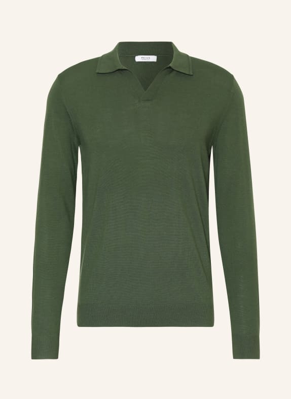 REISS Knitted polo shirt MILBURN slim fit GREEN