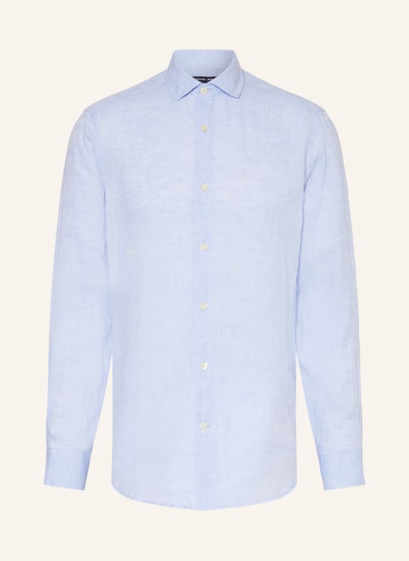FRESCOBOL CARIOCA Linen shirt ANTONIO regular fit 05 Baby-Blue