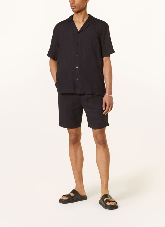 FRESCOBOL CARIOCA Shorts FELIPE with linen BLACK