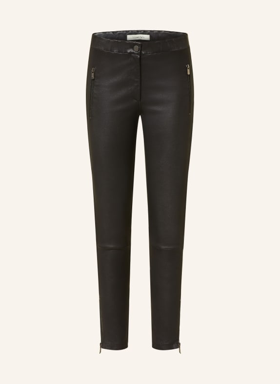 lilienfels 7/8 leather trousers  BLACK