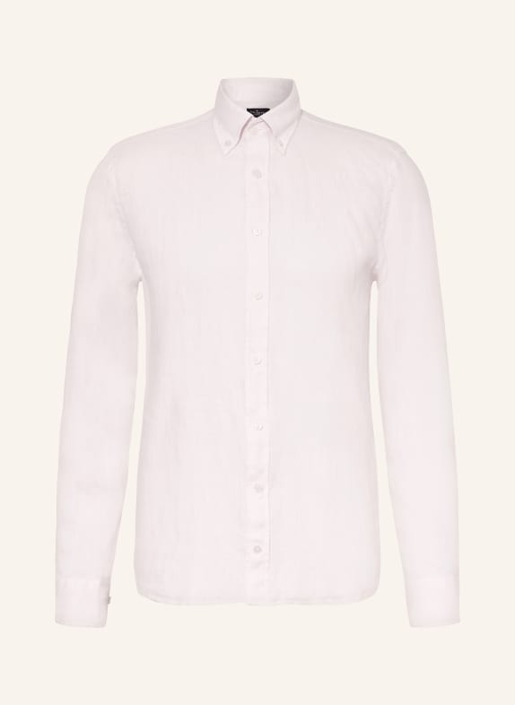 HACKETT LONDON Linen shirt slim fit PINK