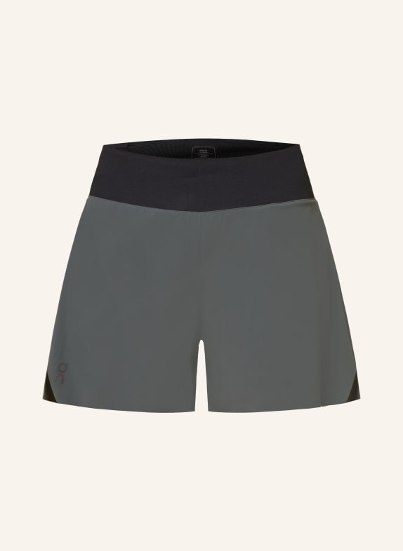 On 2-in-1 running shorts 5'' TEAL/ BLACK