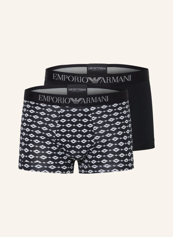 EMPORIO ARMANI 2-pack boxer shorts BLACK/ GRAY/ WHITE