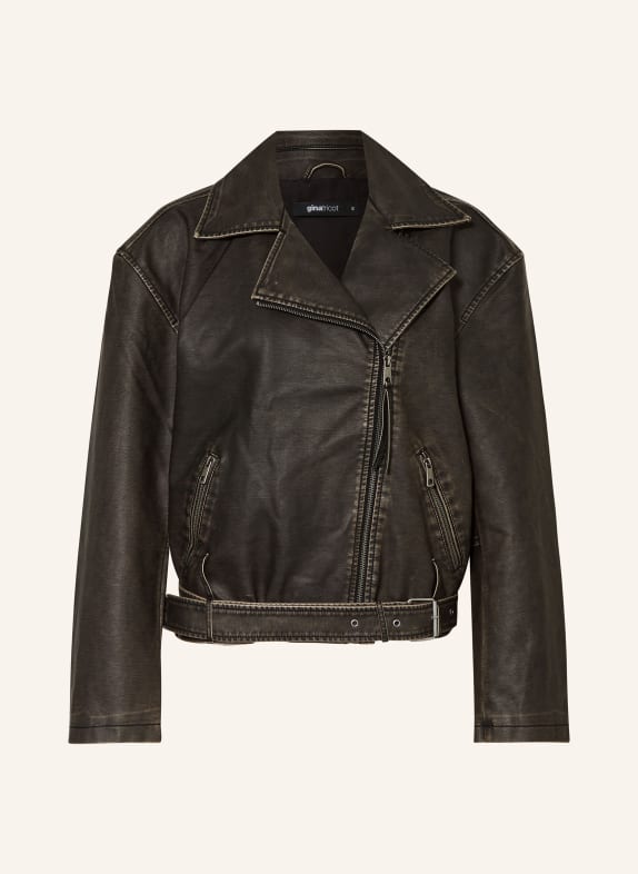 gina tricot Jacket in leather look DARK BROWN