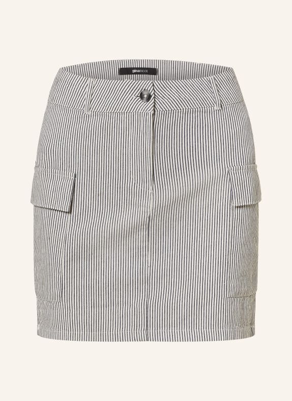 gina tricot Cargo sukně TMAVĚ MODRÁ/ BÍLÁ