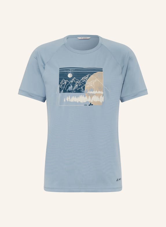 VAUDE T-shirt GLEANN BLUE GRAY/ BEIGE/ CREAM